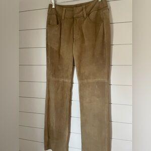 Banana Republic Women’s Tan Suede leather pants western lined
